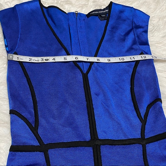 FRENCH CONNECTION Black And Blue Dress - Picture 5 of 9